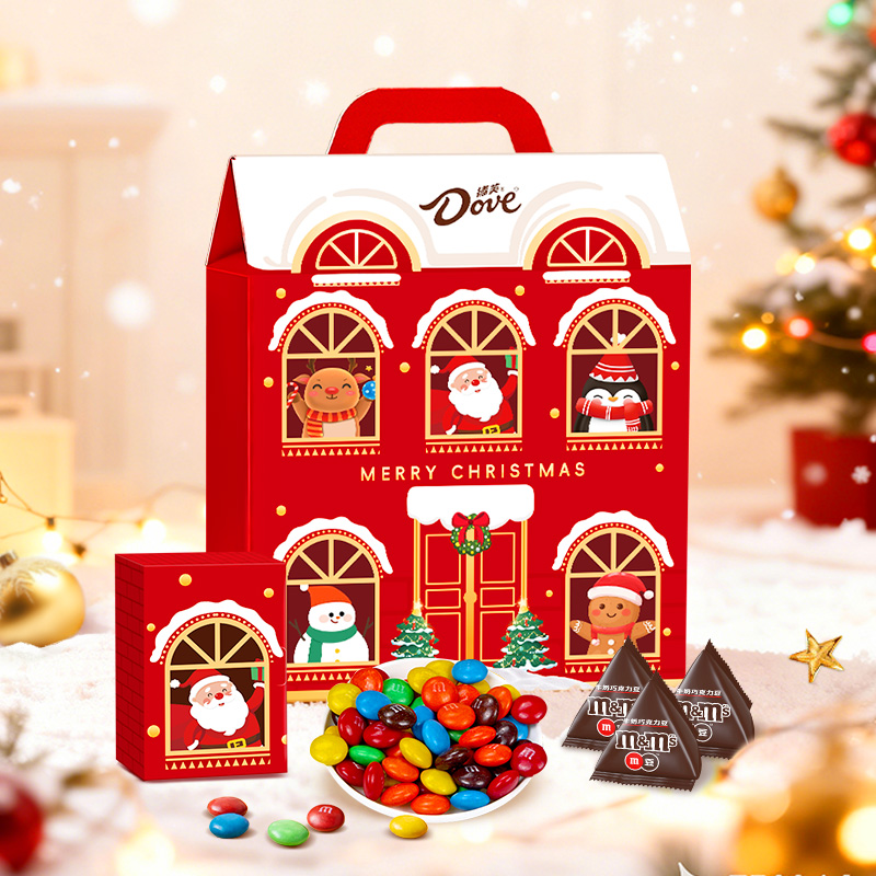 德芙圣诞节积木盲盒礼盒丝滑牛奶士力架脆香米MM巧克力豆真知棒ZB