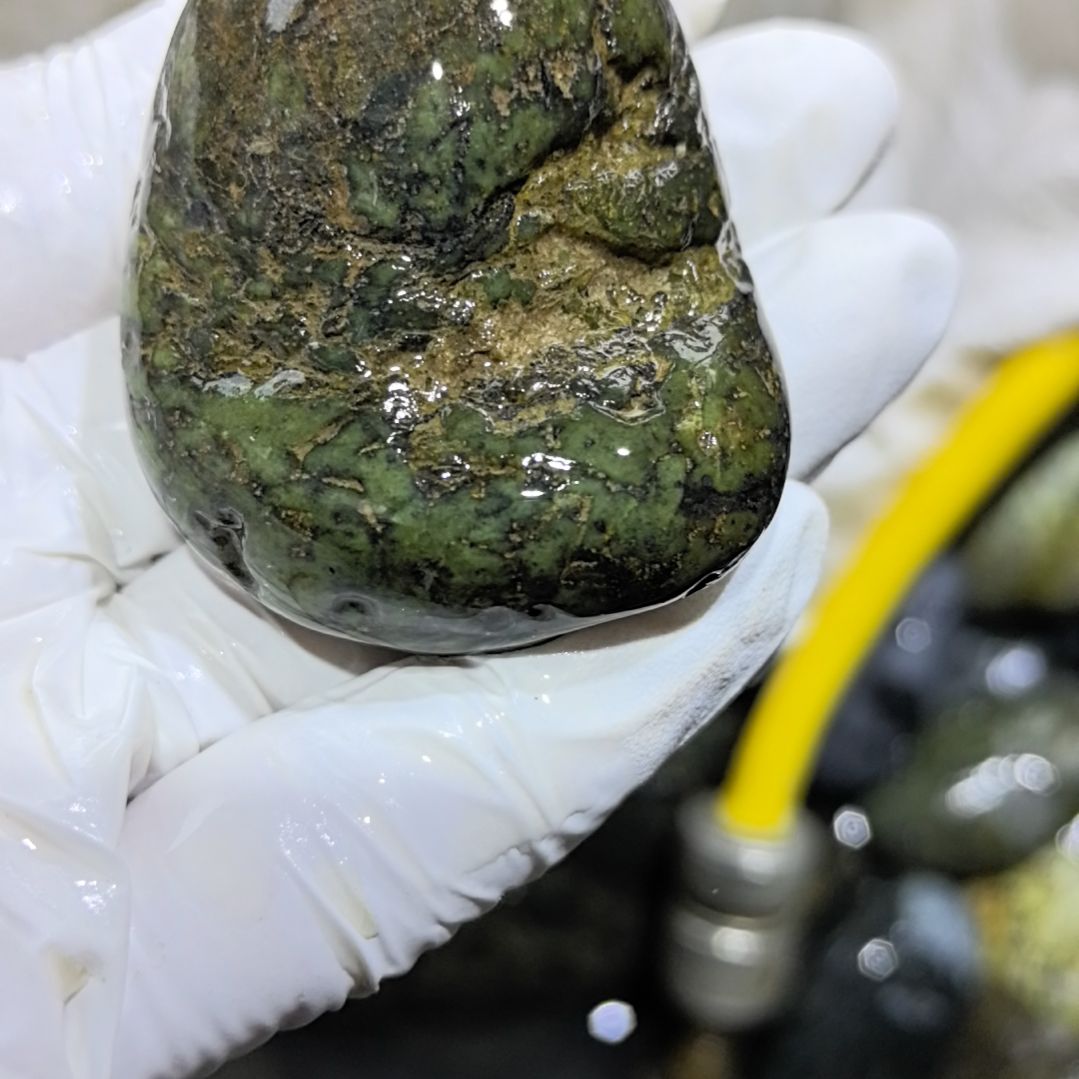 琪***石藏玉药王石原石一个摆件一个