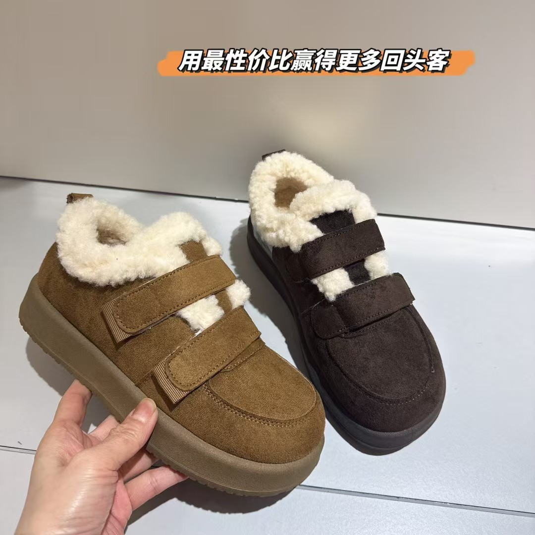 诗涵家 3厘米魔术贴博肯棉鞋137-626