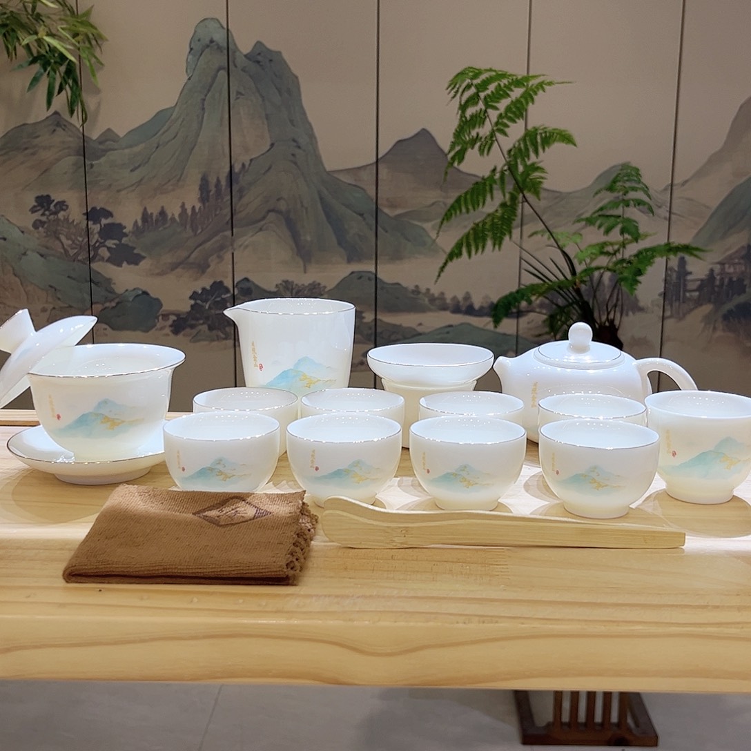 【都彩】日照金山羊脂玉瓷16头