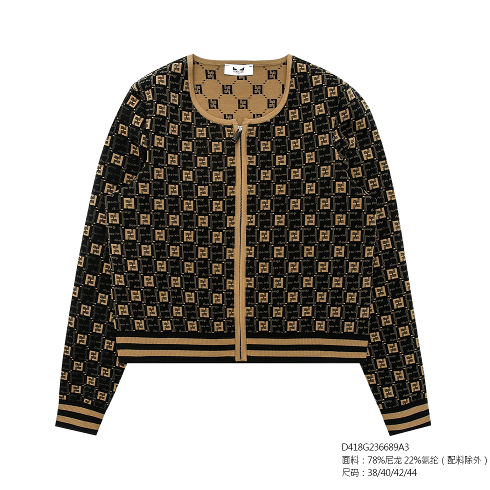 FENDILOR小怪兽25年秋冬款女士针织外套 D418G236689A