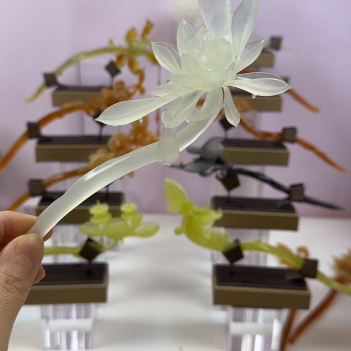 蛇纹石玉未镶嵌发饰