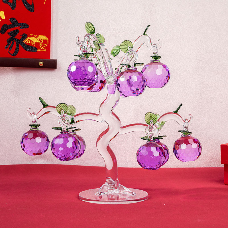 L413 现代化12挂紫苹果居家装饰摆件客厅书房高颜值创意装饰品