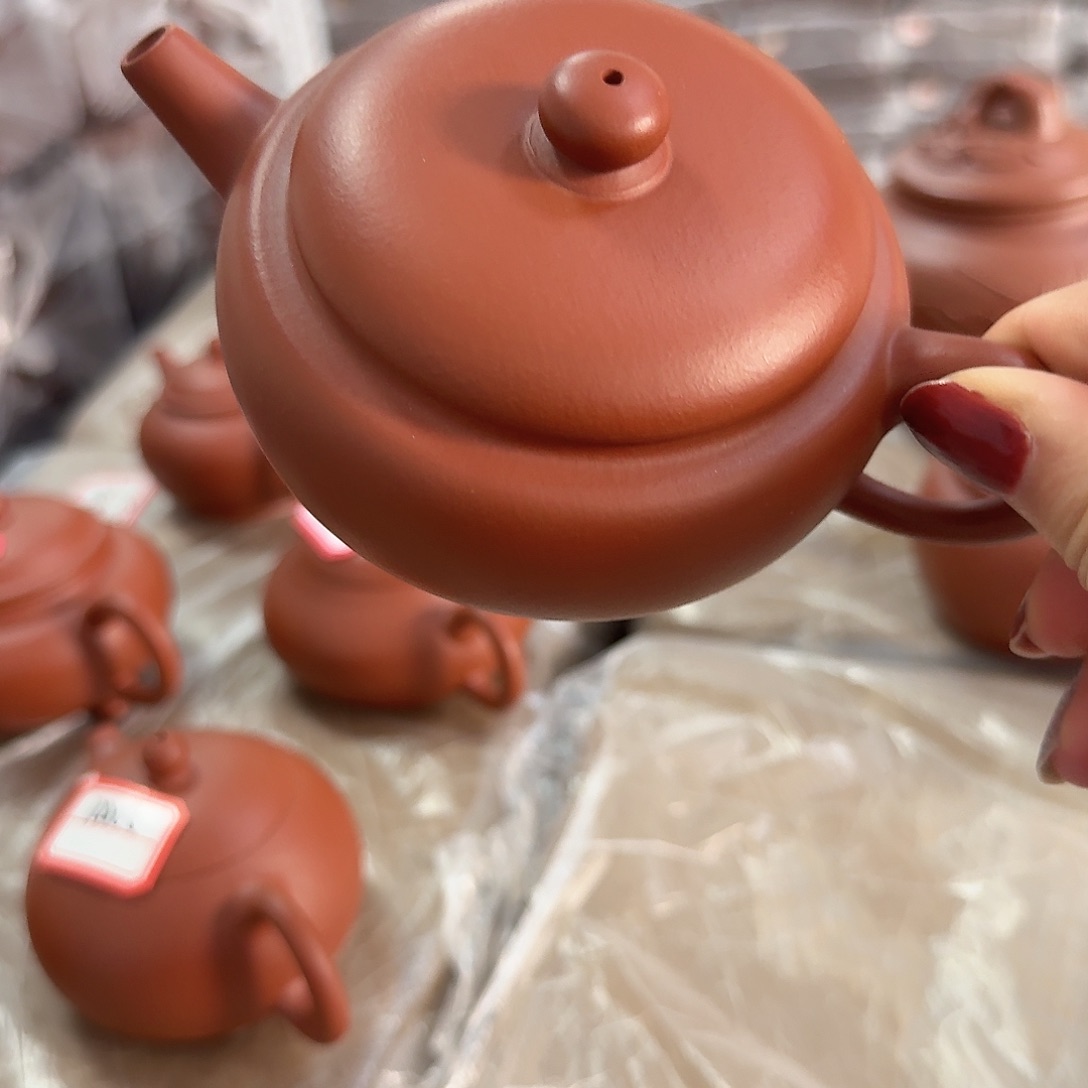 紫砂茶壶黄龙山原矿朱泥150