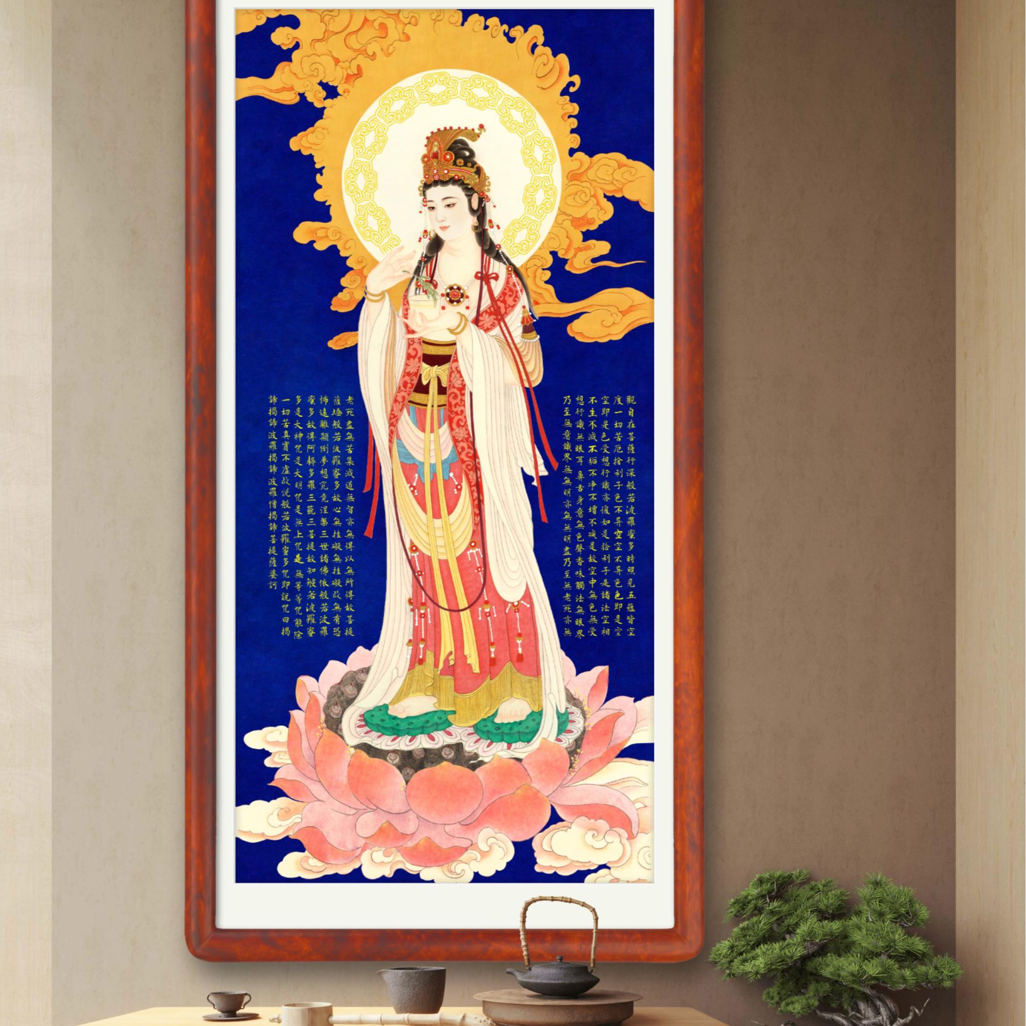 王峰国画作品《杨柳造像》