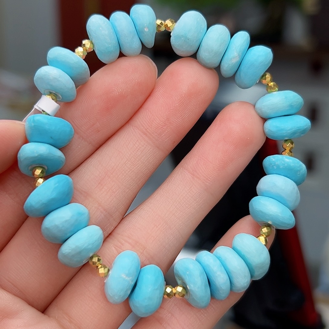 绿松石珠宝奇石18K金镶嵌