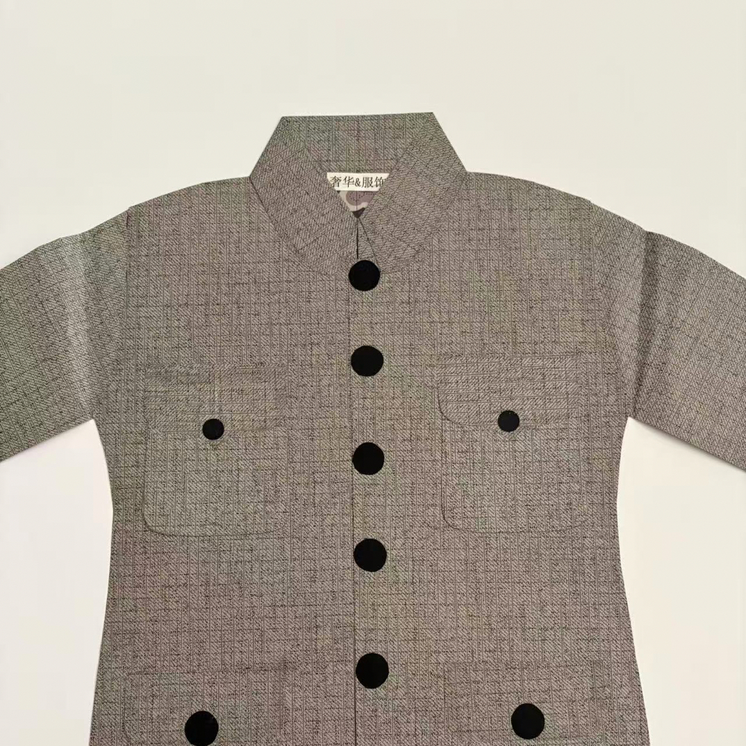 长袖纸质中山装，一套两件，上衣裤子