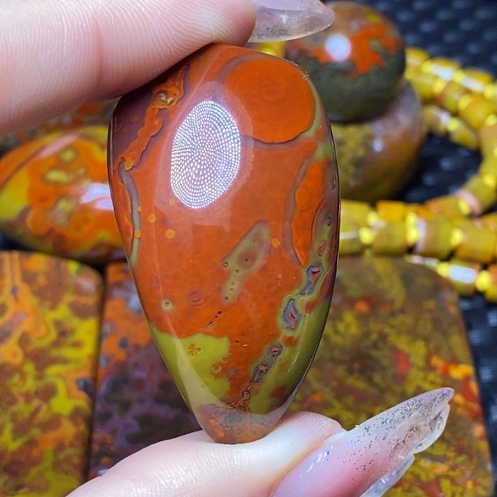 玛瑙/玉髓颈饰足银镀金镶嵌