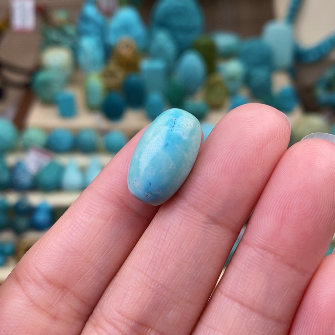 绿松石珠宝奇石未镶嵌10*17mm