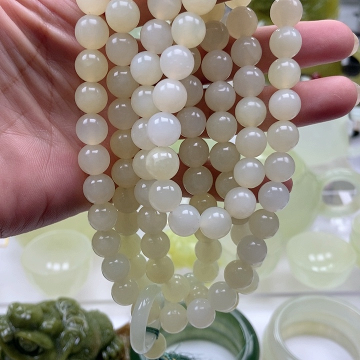 蛇纹石玉手链未镶嵌