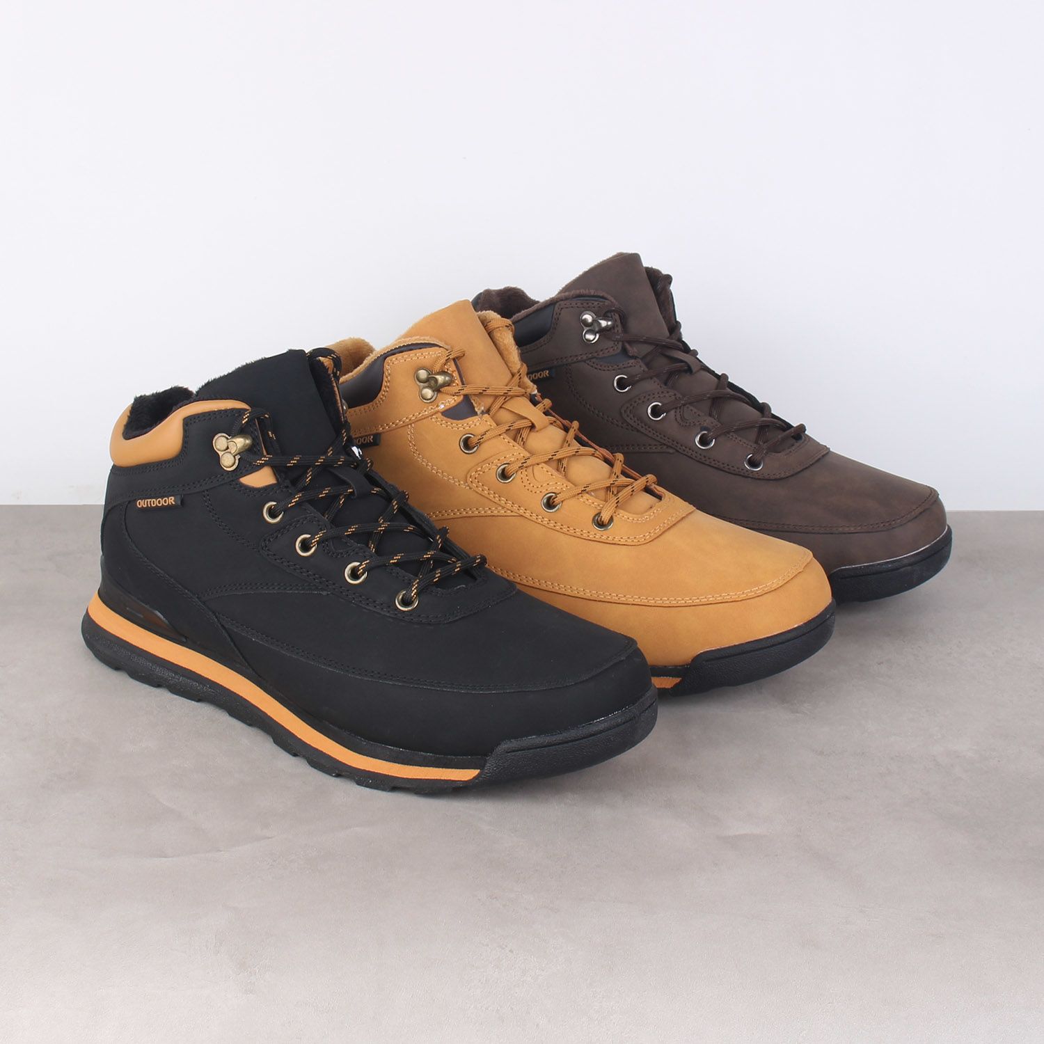 原单外贸出口欧洲男加绒户外鞋保暖轻便舒适防滑日常休闲登山鞋