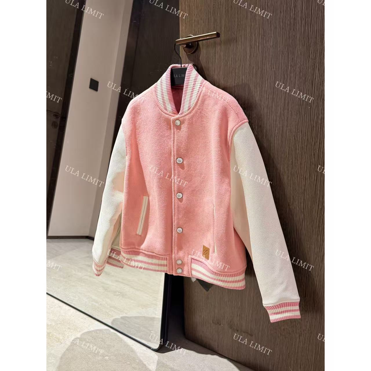 【ULA LIMIT】 L+ 撞色拼皮学院风棒球夹克外套宽松网红-WT25733J