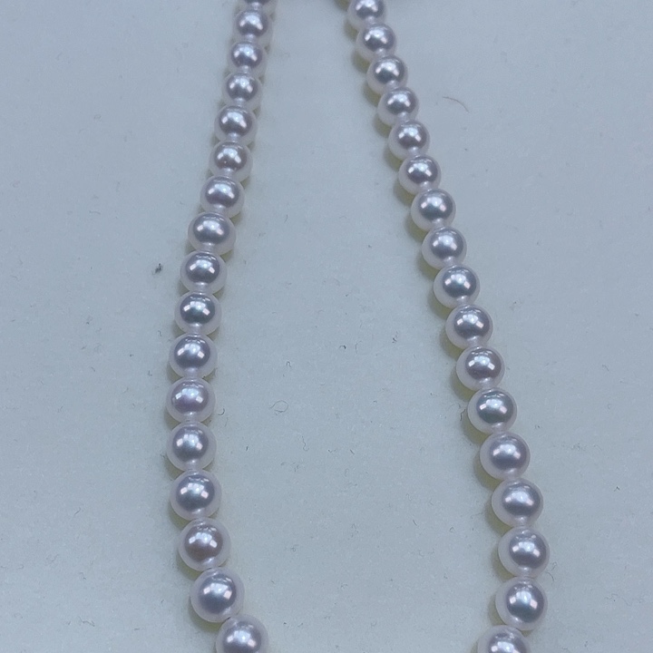 淡水珍珠颈饰银S925镶嵌6m左右炫彩