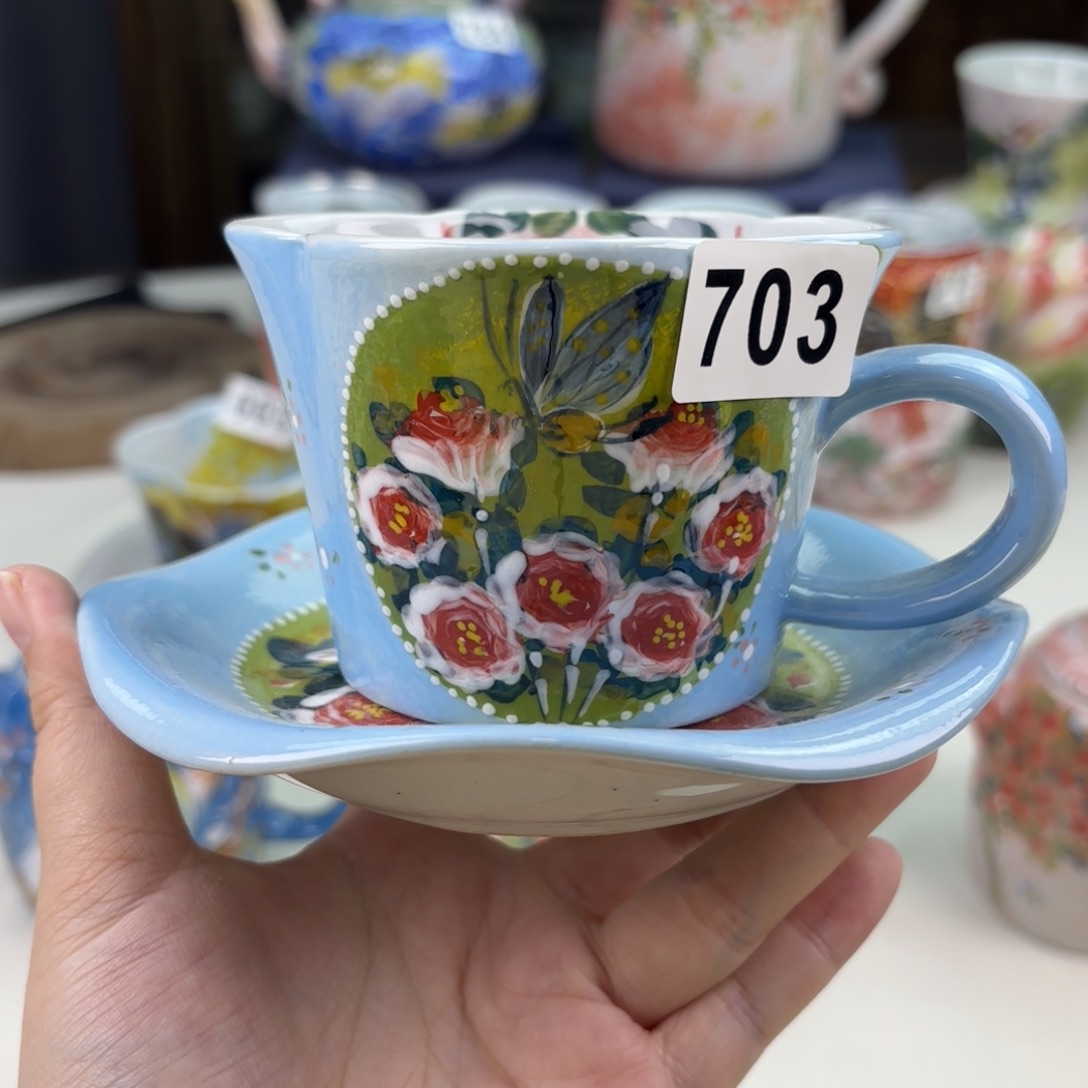 景德镇手绘高温釉下彩陶瓷茶具