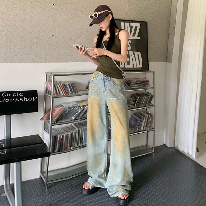 （非图片款）孤品牛仔裤女，有瑕疵！介意不拍