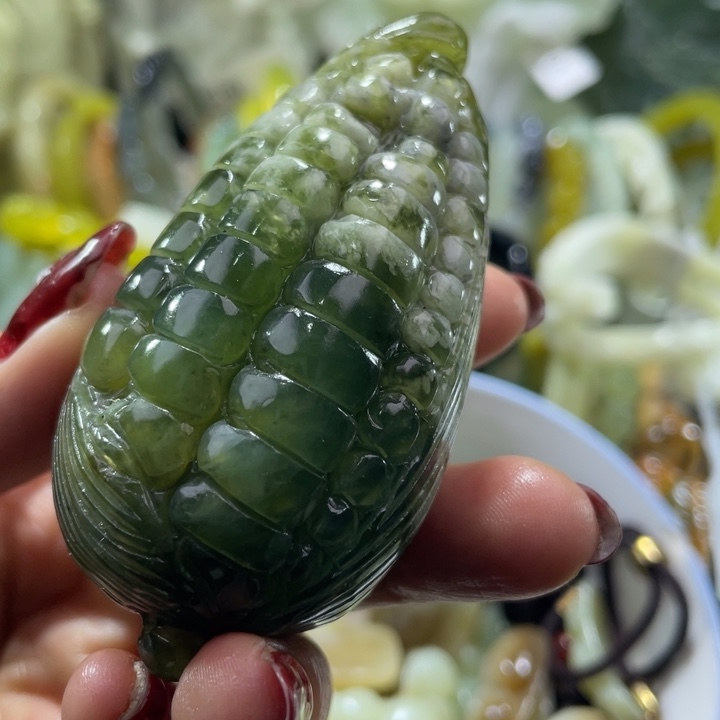 岫玉未镶嵌手把手把