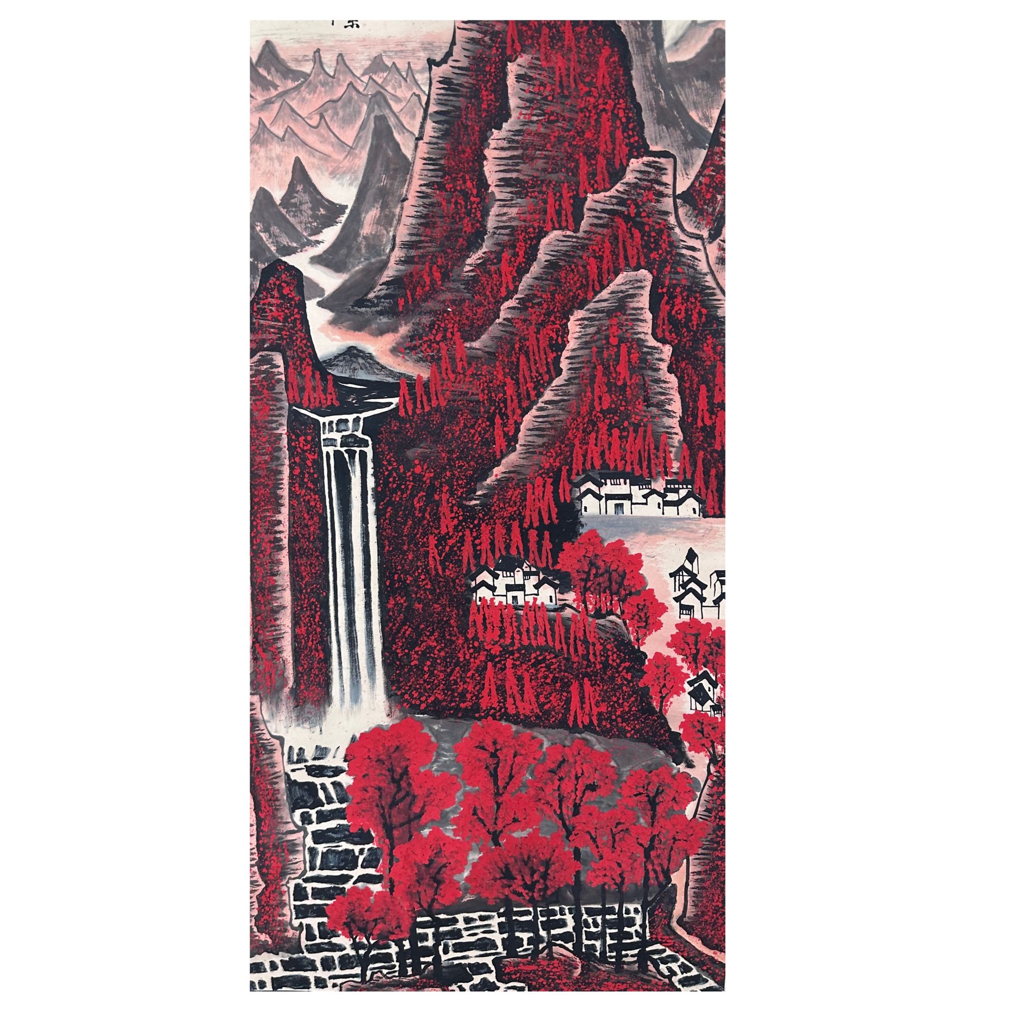李     山水立轴136x68
