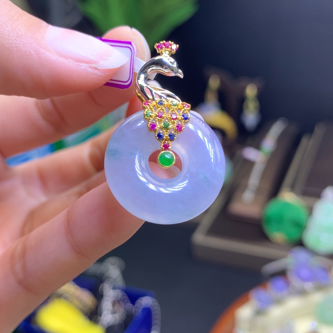 【闪购商品】翡翠颈饰18K金镶嵌翡翠