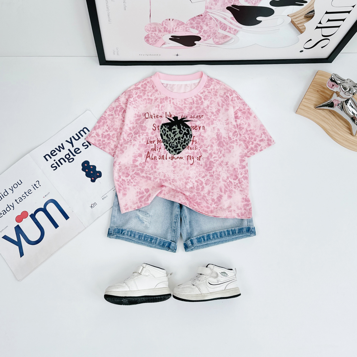 儿童短袖T恤夏季男童2025新款洋气时尚宝宝 BDX25952悠悠童话童装