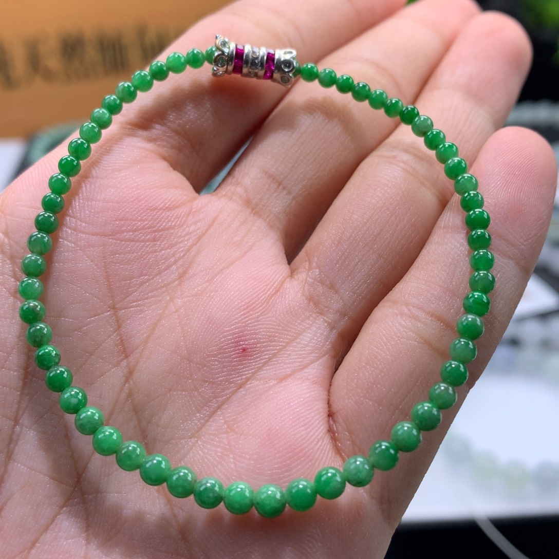 翡翠未镶嵌手链卡2.6～3.6