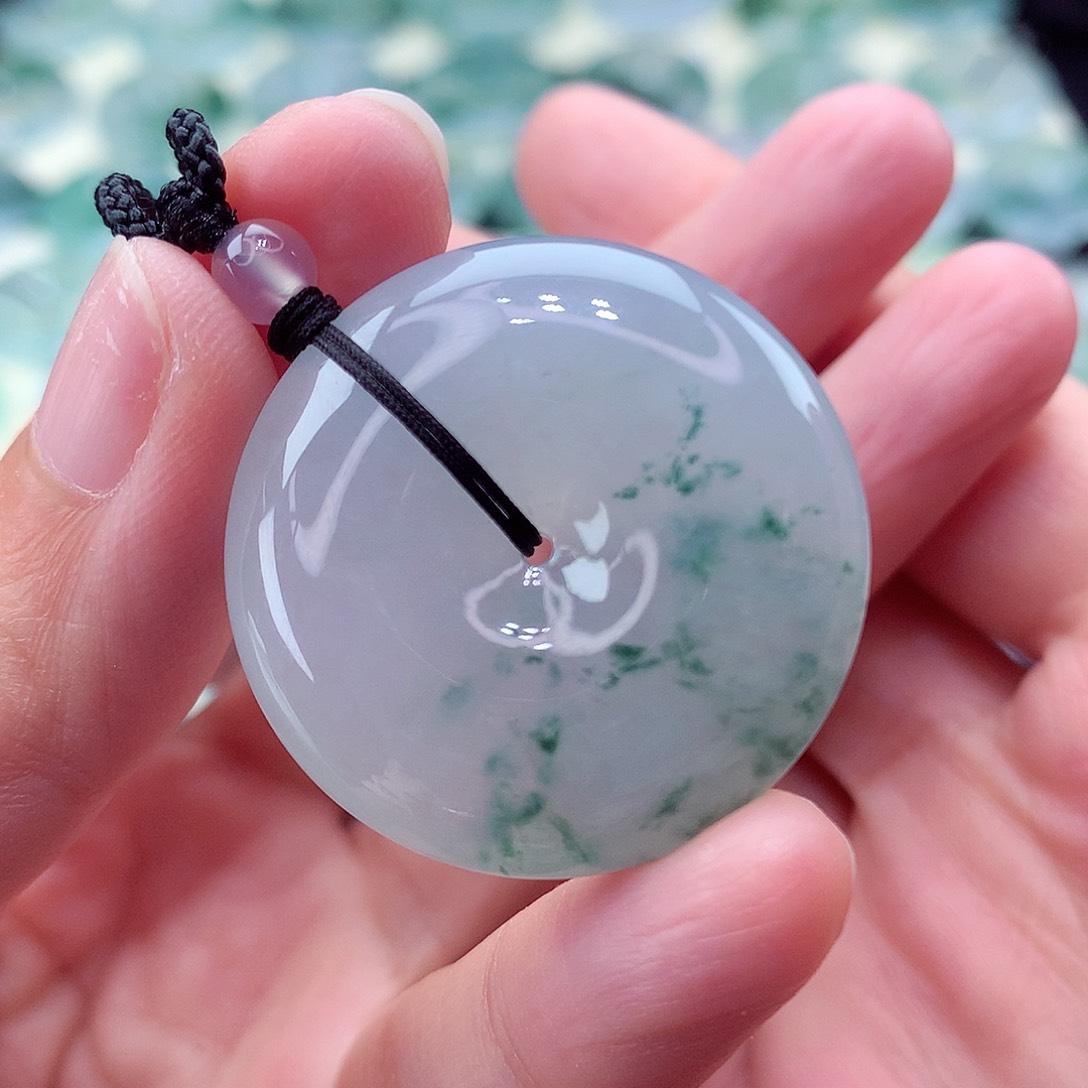 翡翠未镶嵌颈饰编号16-尺寸31/7.9