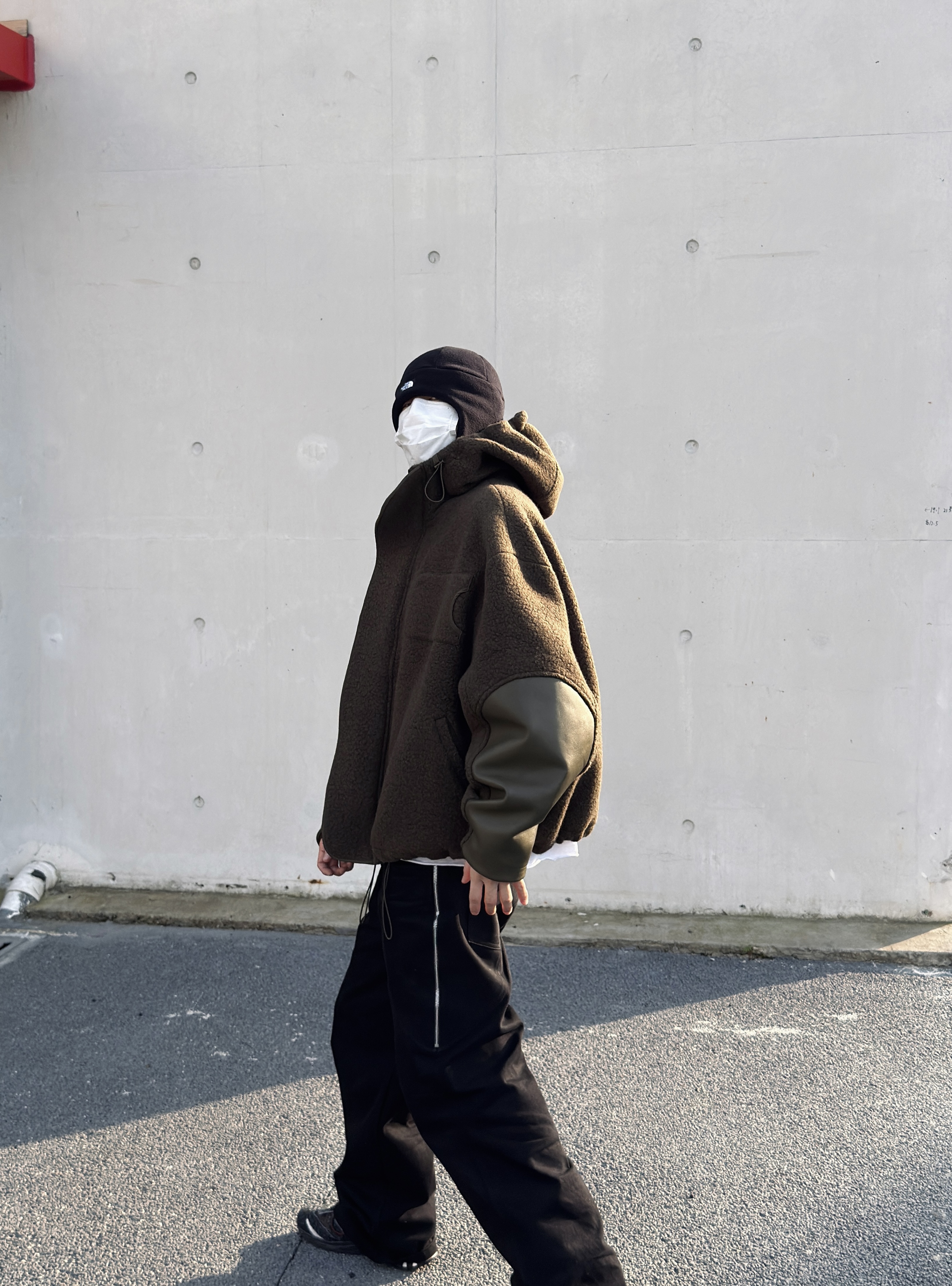 GLORYLABEL25秋冬羊毛绒袖口拼皮连帽夹克外套冬季男款加厚保暖