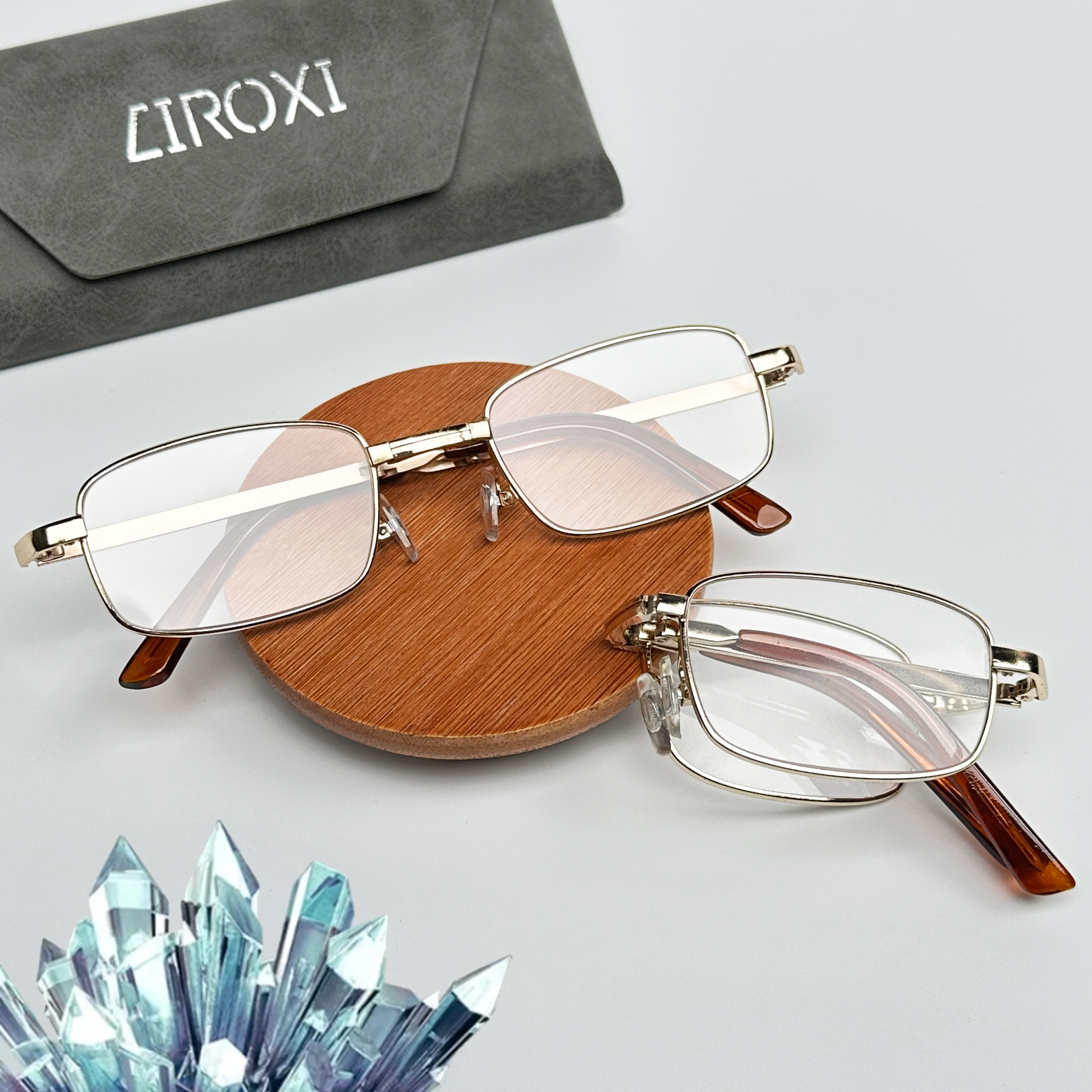 老花镜【东海水晶石】高清中老年超轻老花眼镜放大护目耐刮石头镜