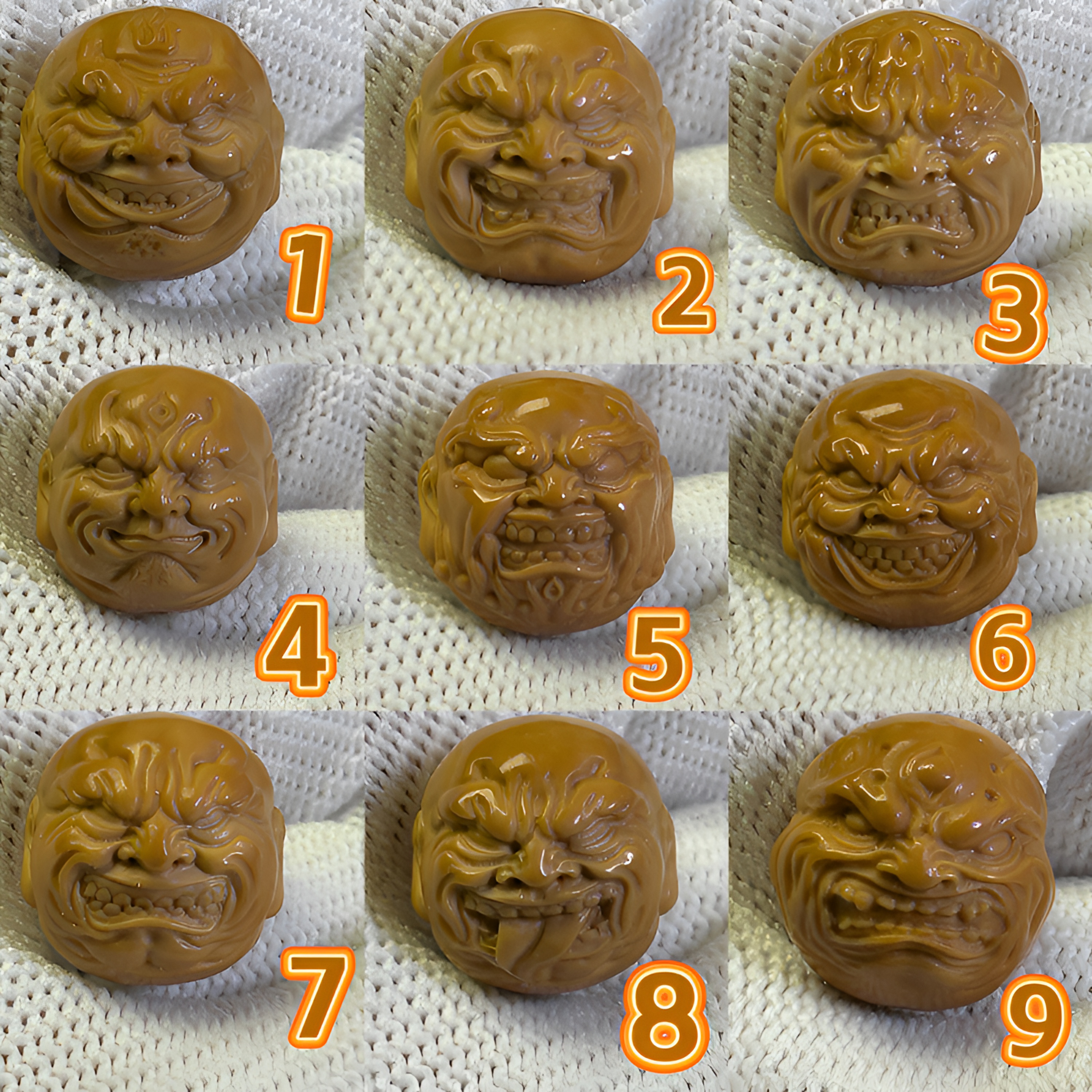 猴头核桃雕刻恶僧系列手串单籽配饰15左右尺寸