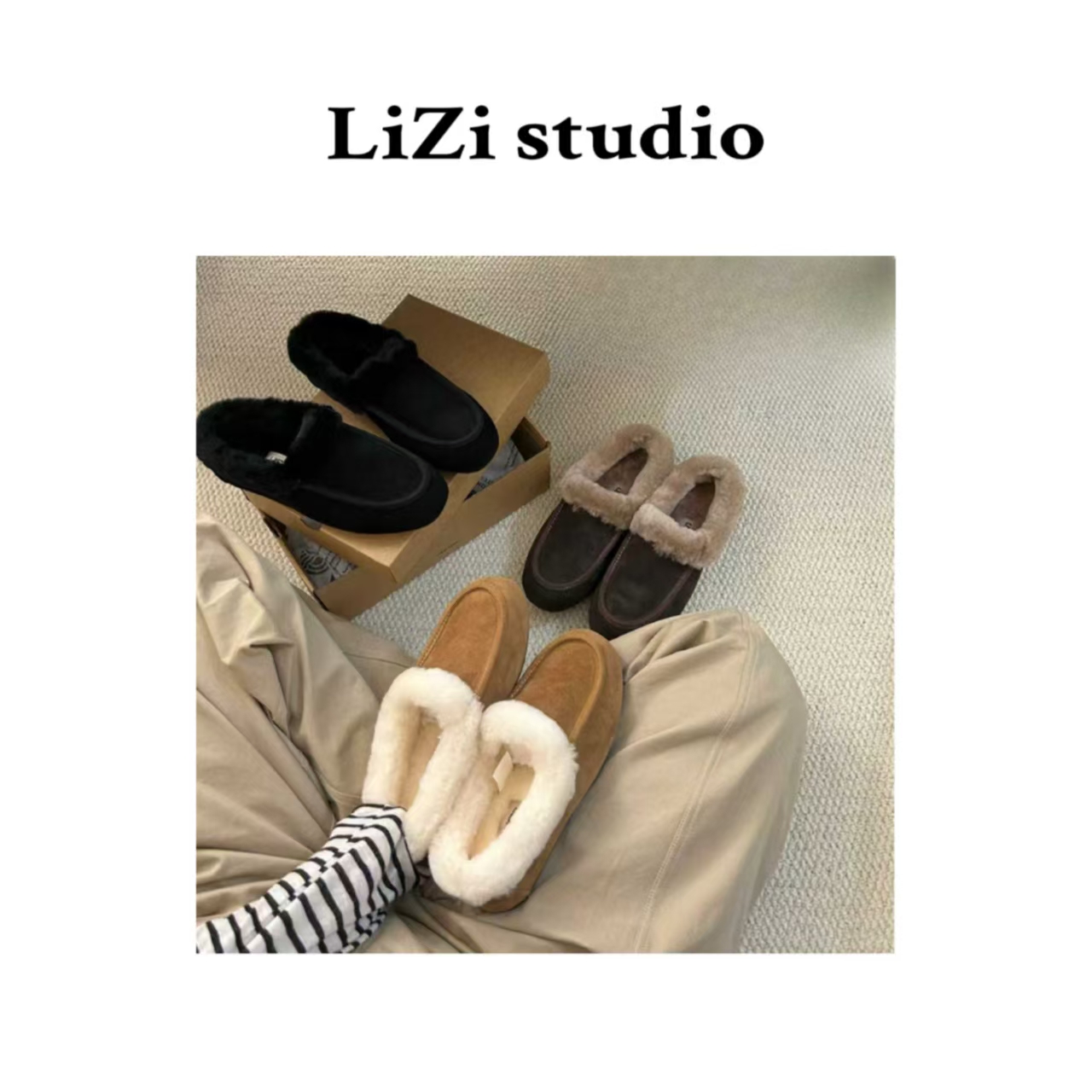 LiZi 国货 | 毛绒雪地靴