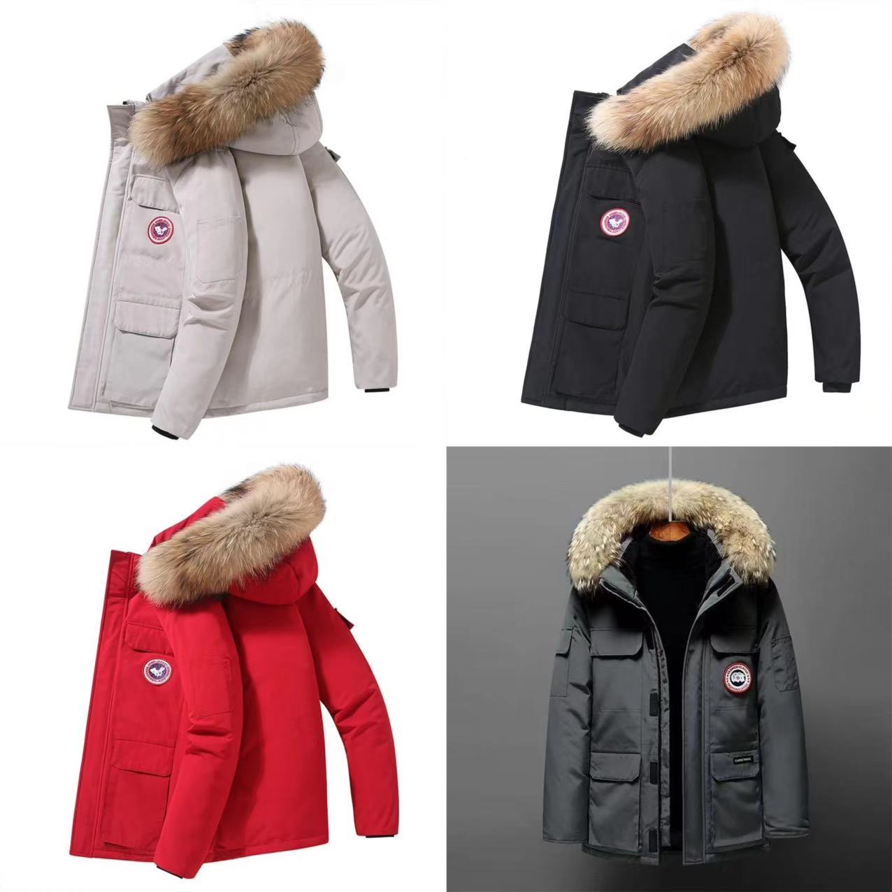 【欧美外贸90羽绒服】C外贸订单高端定制毛领派克服工装羽绒服