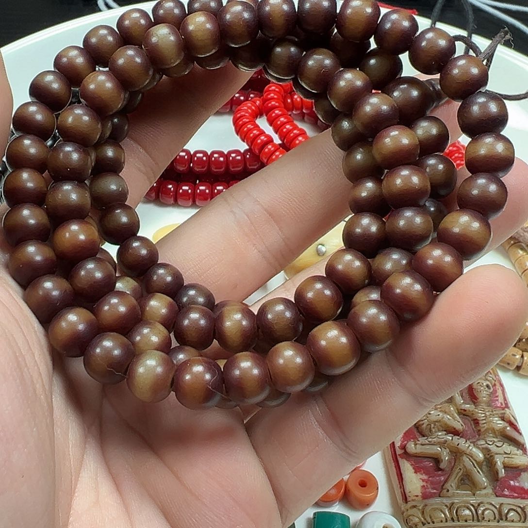 泥塑泥塑工艺品（菩提根108颗卡7）