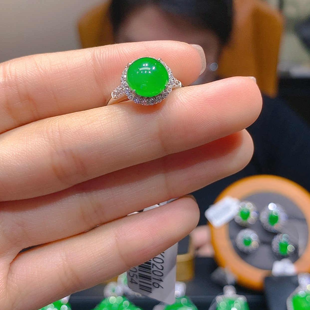 【闪购商品】翡翠戒指银S925镶嵌91柒姐