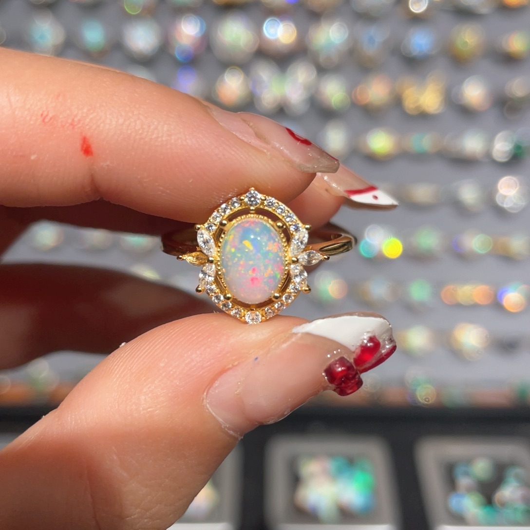 欧泊欧泊戒指银S925镶嵌