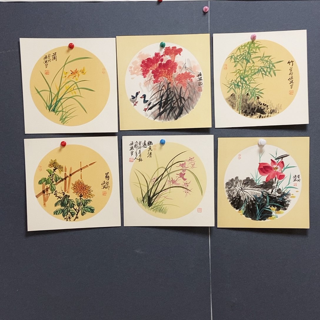 国画33/33孙淋手绘卡纸纸