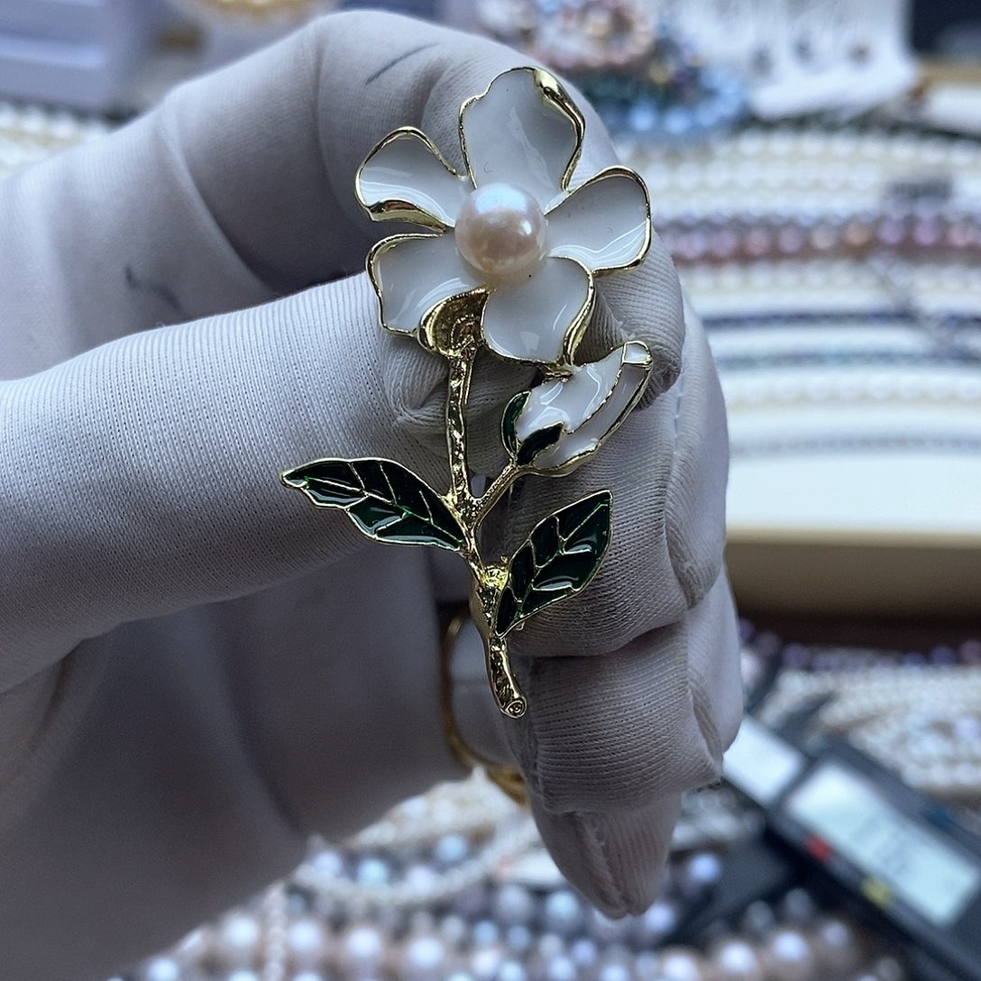 淡水珍珠颈饰银S925镶嵌