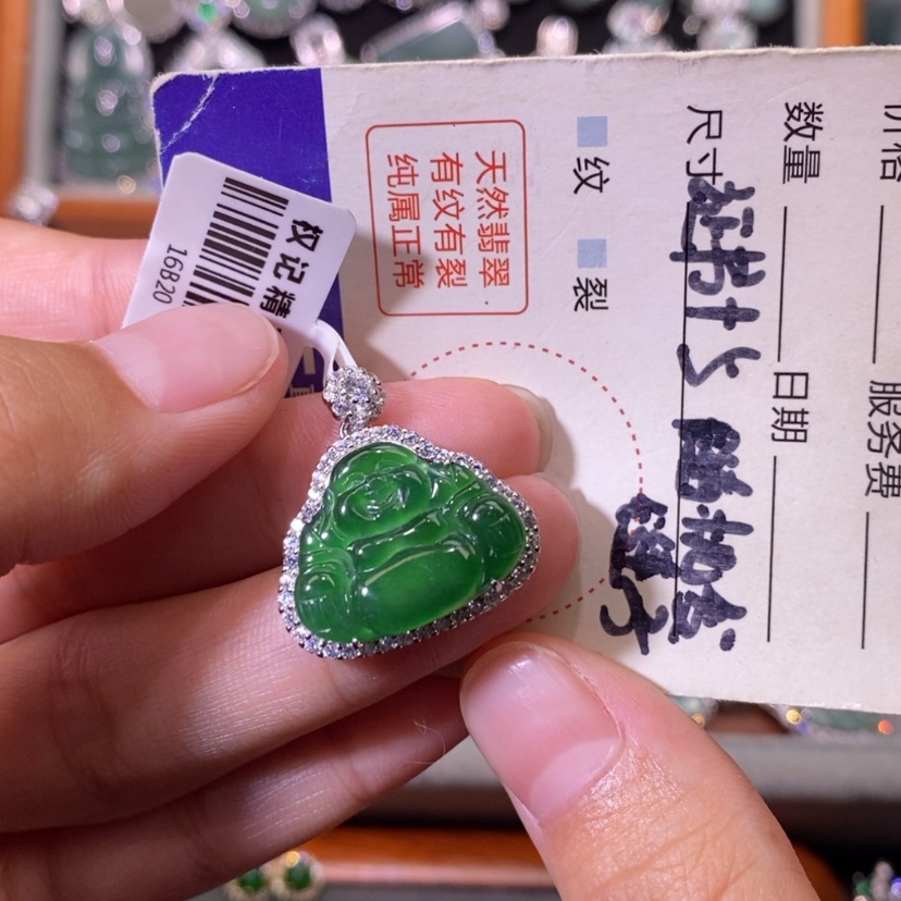 【闪购商品】翡翠银S925镶嵌颈饰萬**意分两单