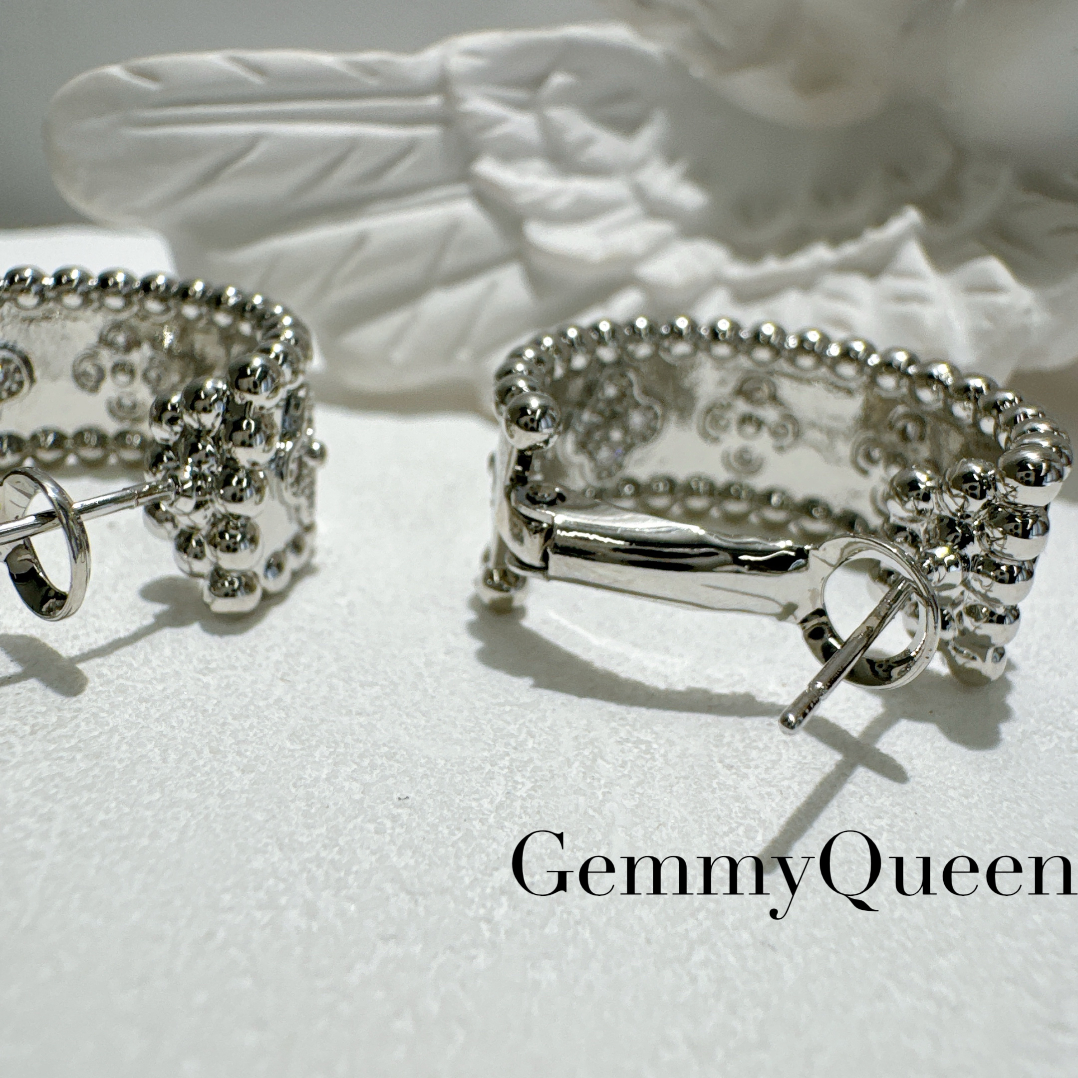 铜合金合成锆石耳饰 GemmyQueen 高定耳环GQ01018