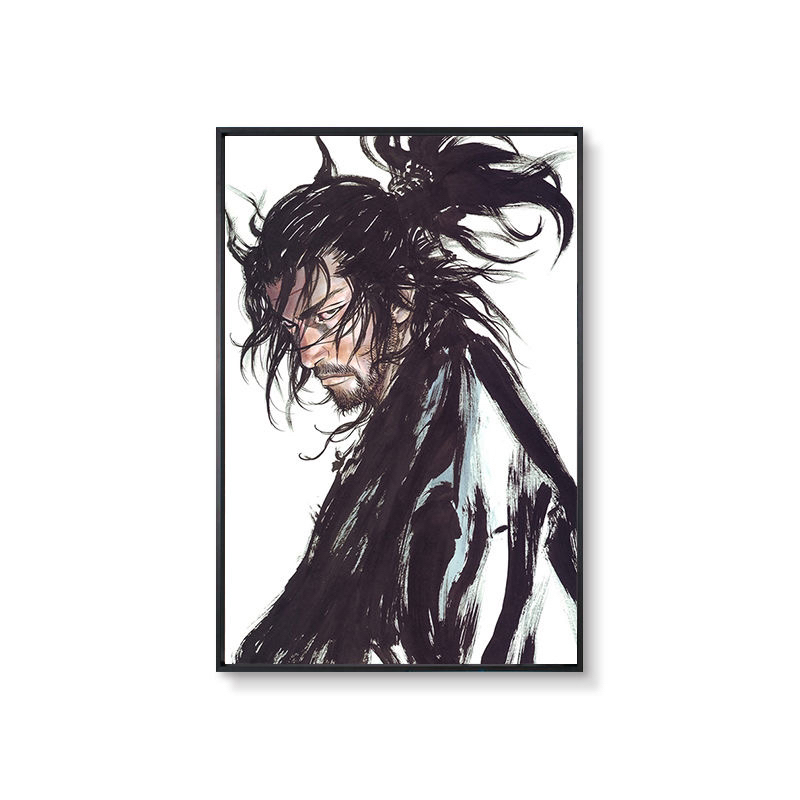 宫本武藏井上雄彦武侠日式挂画电竞房间卧室装饰武士壁画