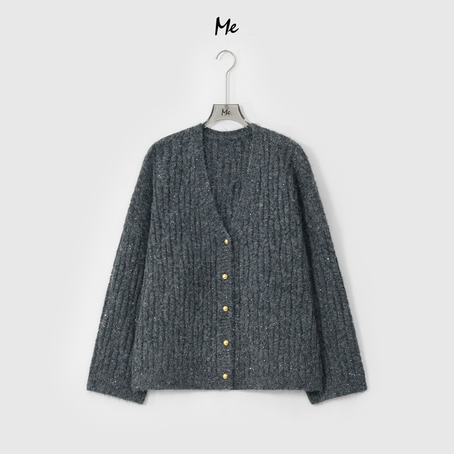 ME【金豆星空衫】绵羊毛混纺花纱复古慵懒显瘦百搭针织毛衣MESA1179