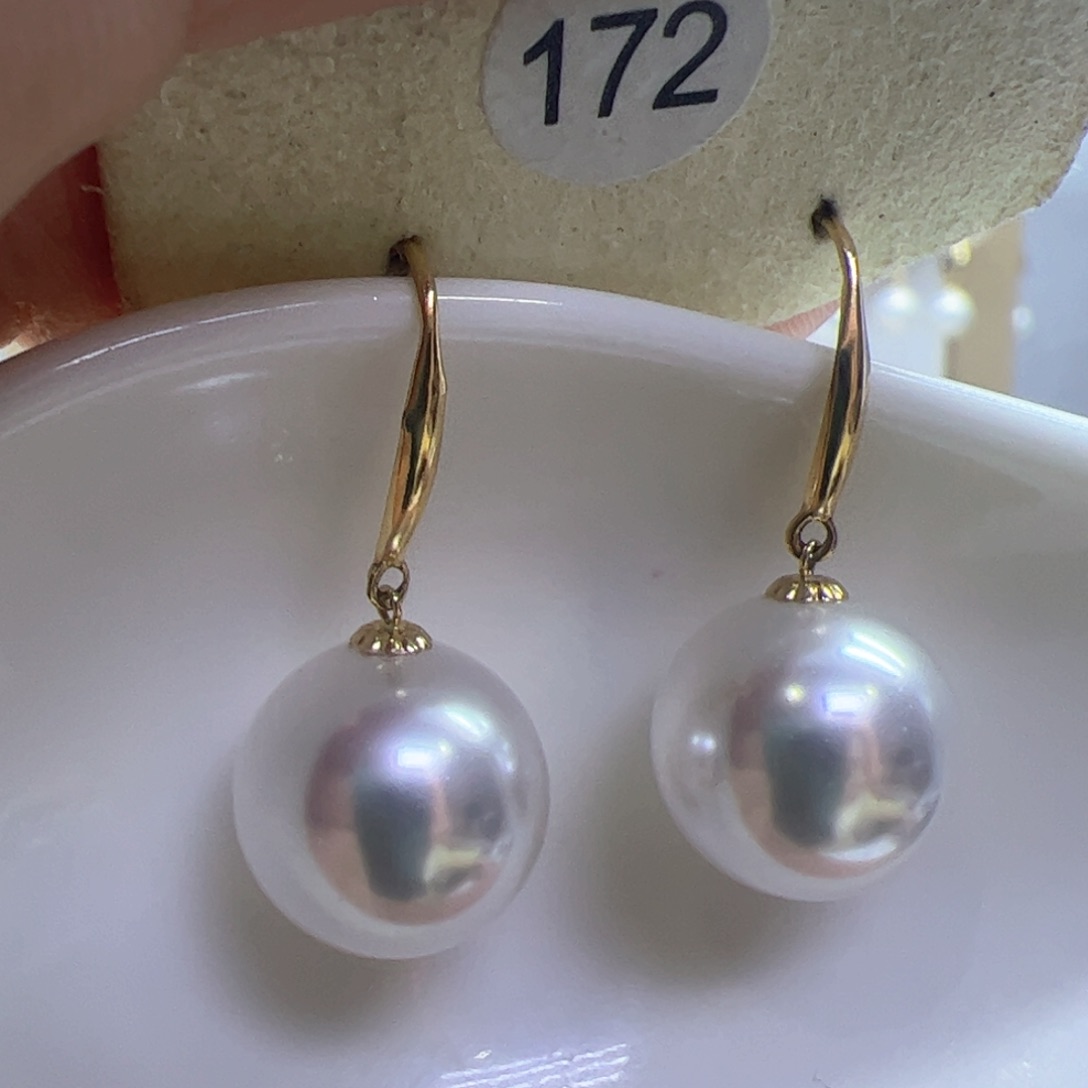 淡水珍珠耳饰18K金镶嵌