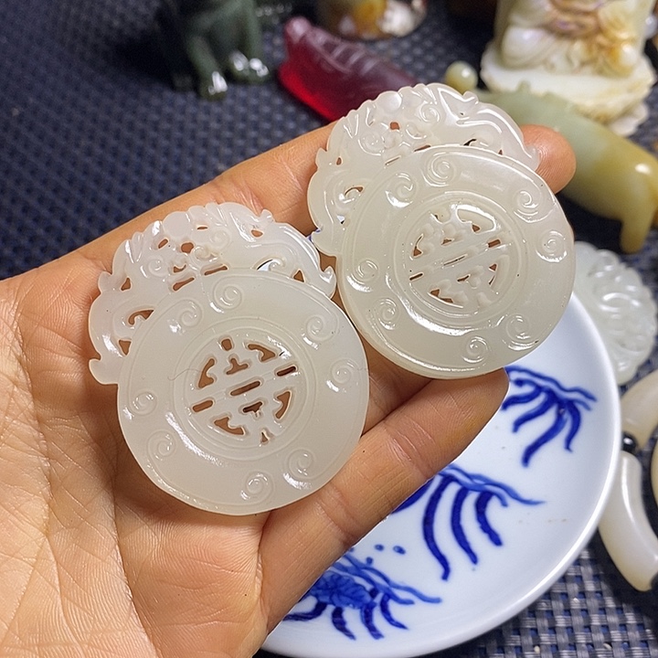 吊坠白玉菩提盘*支持七天无理由