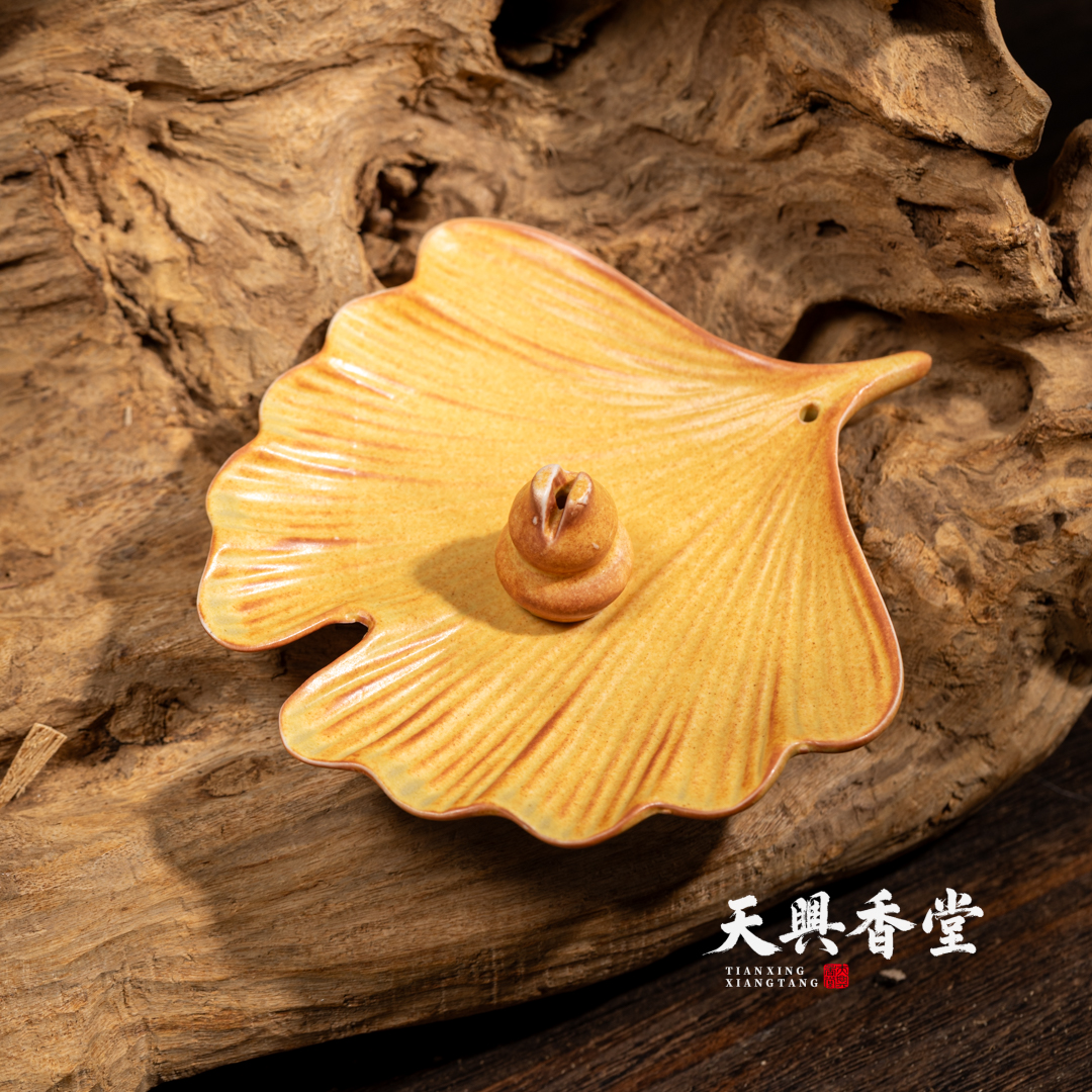 盘香线香陶瓷银杏葫芦万用香器 室内熏香 播播间同价