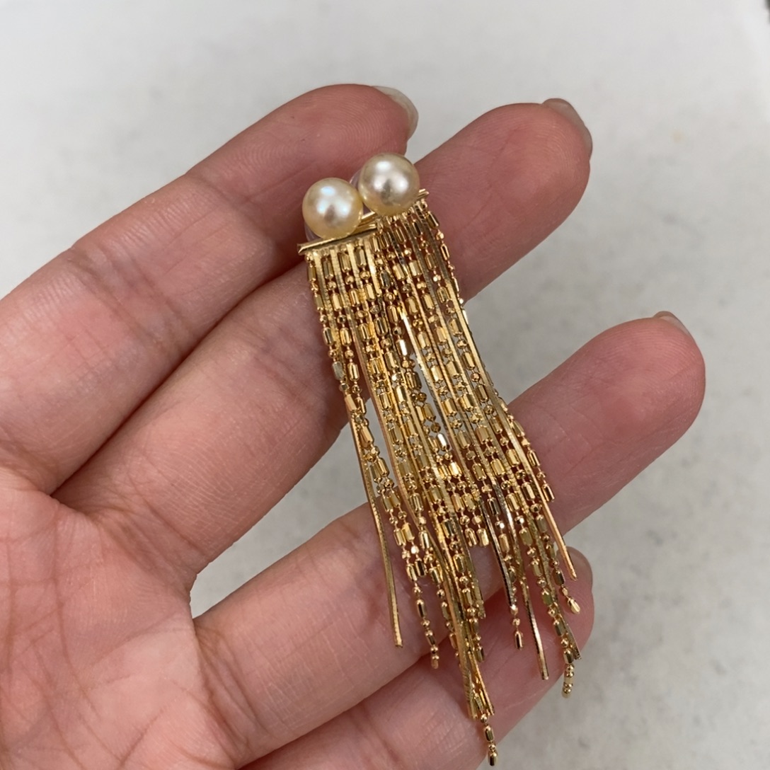 银S925镶嵌海水珍珠耳饰