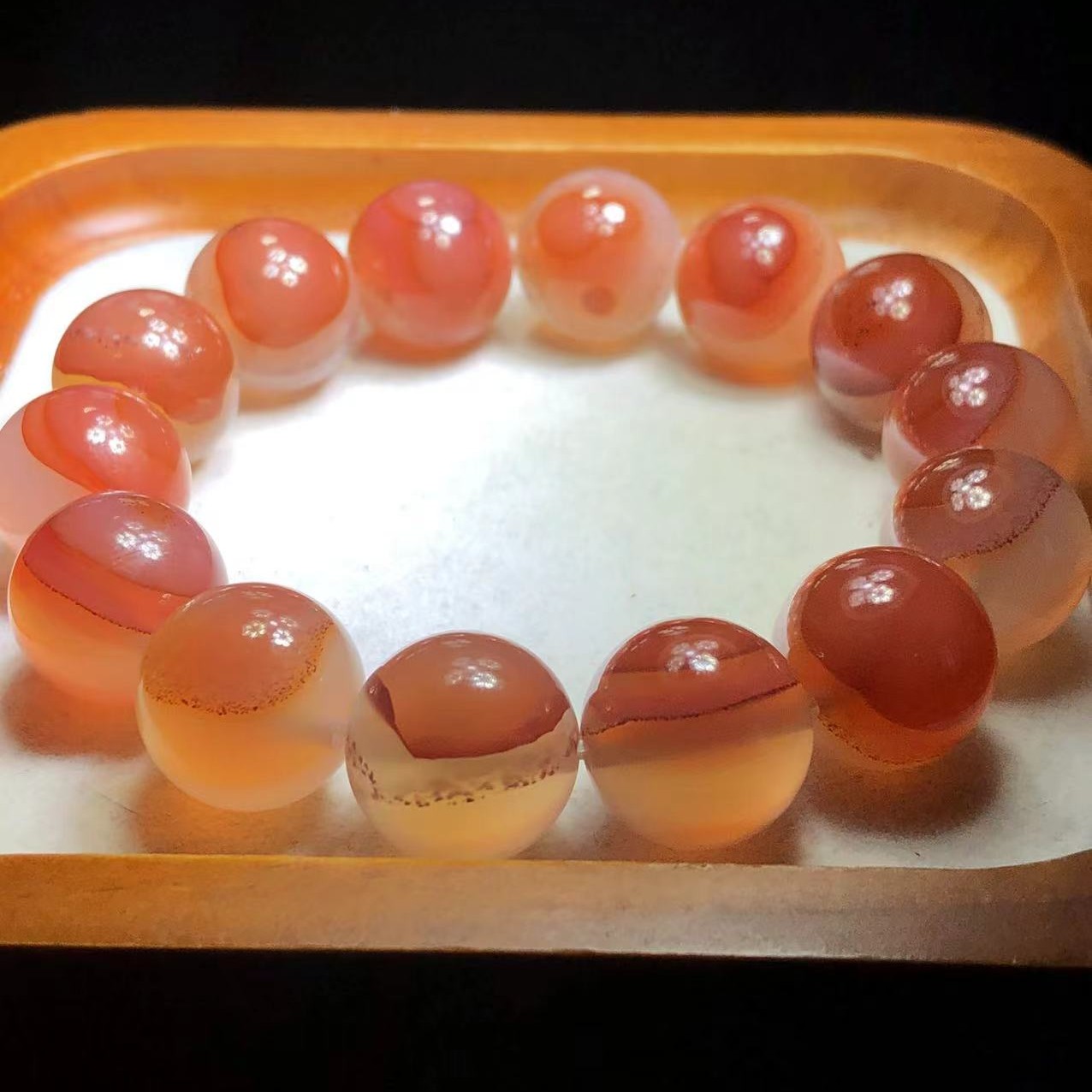 巴西玛瑙沙眼16mm手串