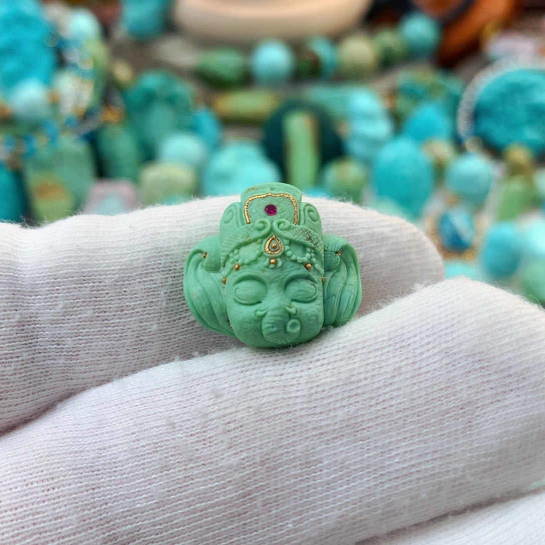 未镶嵌绿松石珠宝半成品