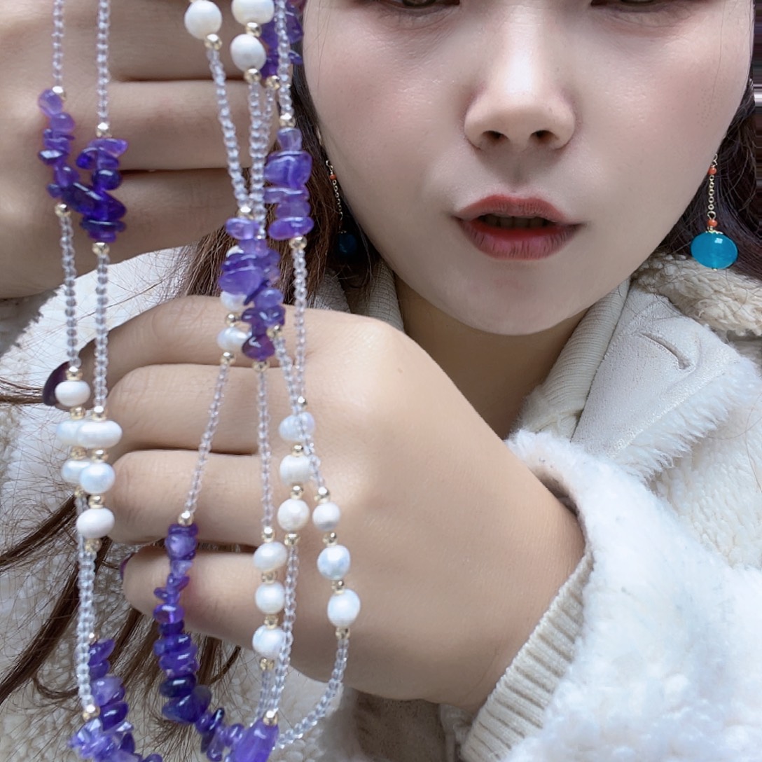 淡水珍珠合金颈饰项链