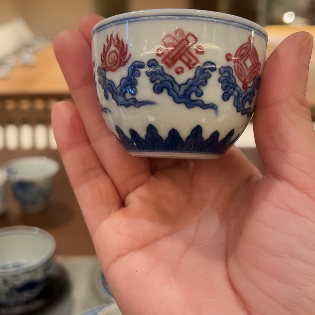 微瑕臻玉古坊原矿青花釉里红