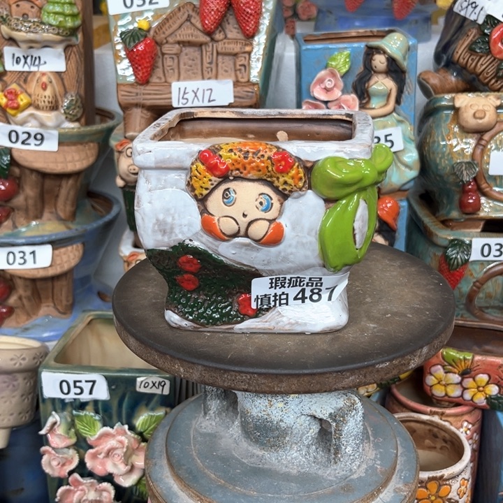 紫砂花盆粗陶材质多肉花盆487