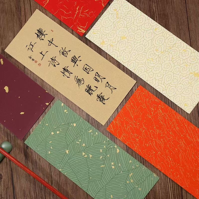 蜡染一笔笺书书法小楷彩色宣纸