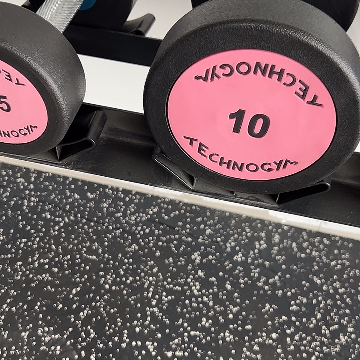 全新纯钢泰诺哑铃10公斤一对粉色